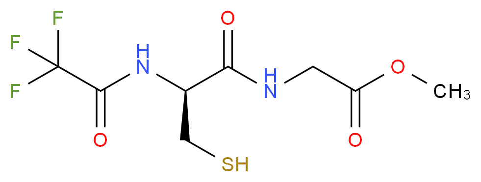 methyl 2-[(2S)-3-sulfanyl-2-(trifluoroacetamido)propanamido]acetate_分子结构_CAS_75290-62-9