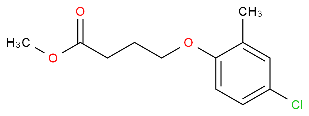 methyl 4-(4-chloro-2-methylphenoxy)butanoate_分子结构_CAS_57153-18-1