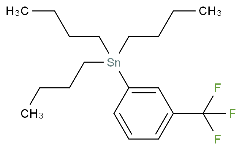 3-(Tributylstannyl)benzotrifluoride, tech_分子结构_CAS_53566-38-4)