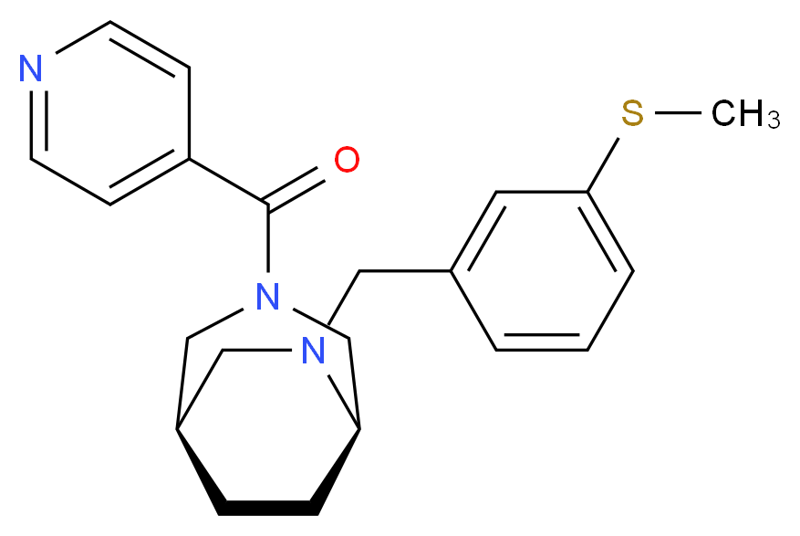 (1R*,5R*)-3-isonicotinoyl-6-[3-(methylthio)benzyl]-3,6-diazabicyclo[3.2.2]nonane_分子结构_CAS_)