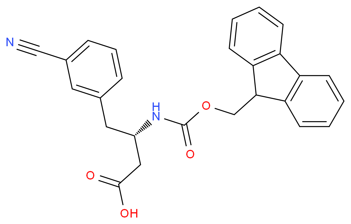 Fmoc-(S)-3-amino-4-(3-cyanophenyl)-butyric acid_分子结构_CAS_)