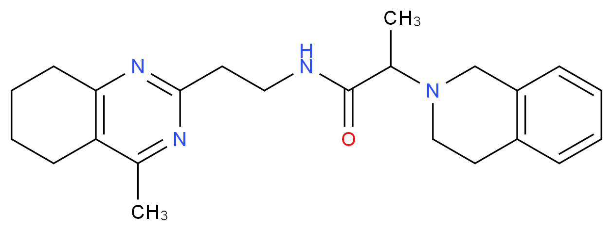 2-(3,4-dihydro-2(1H)-isoquinolinyl)-N-[2-(4-methyl-5,6,7,8-tetrahydro-2-quinazolinyl)ethyl]propanamide_分子结构_CAS_)