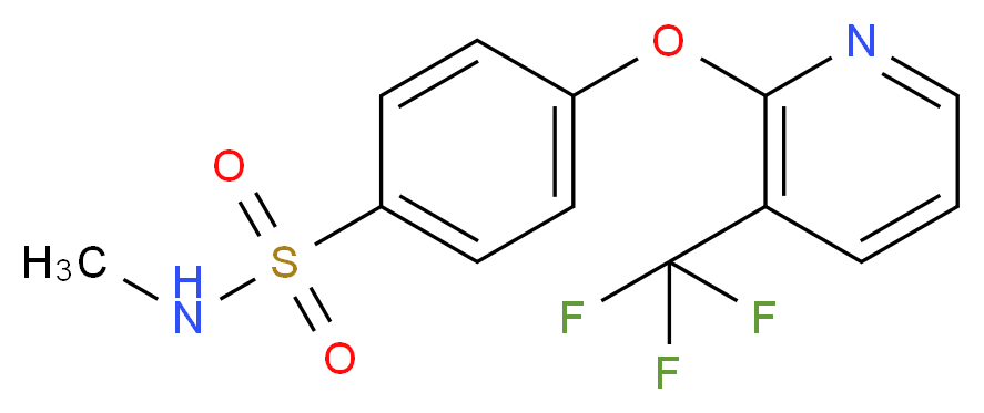 N-Methyl-4-{[3-(trifluoromethyl)pyridin-2-yl]oxy}benzenesulphonamide_分子结构_CAS_)