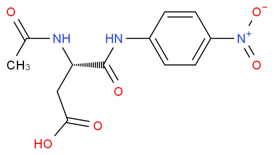 (3S)-3-acetamido-3-[(4-nitrophenyl)carbamoyl]propanoic acid_分子结构_CAS_41149-01-3