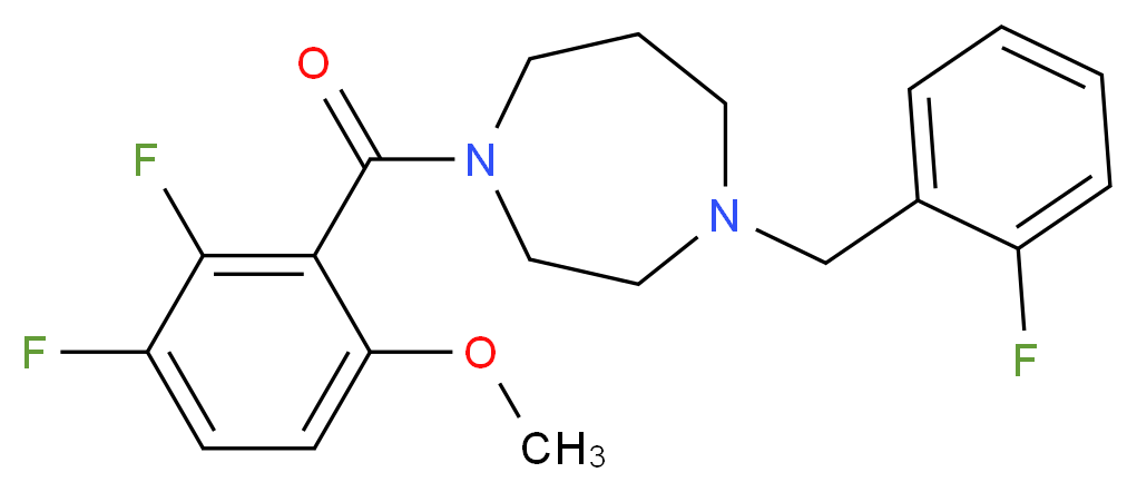 1-(2,3-difluoro-6-methoxybenzoyl)-4-(2-fluorobenzyl)-1,4-diazepane_分子结构_CAS_)