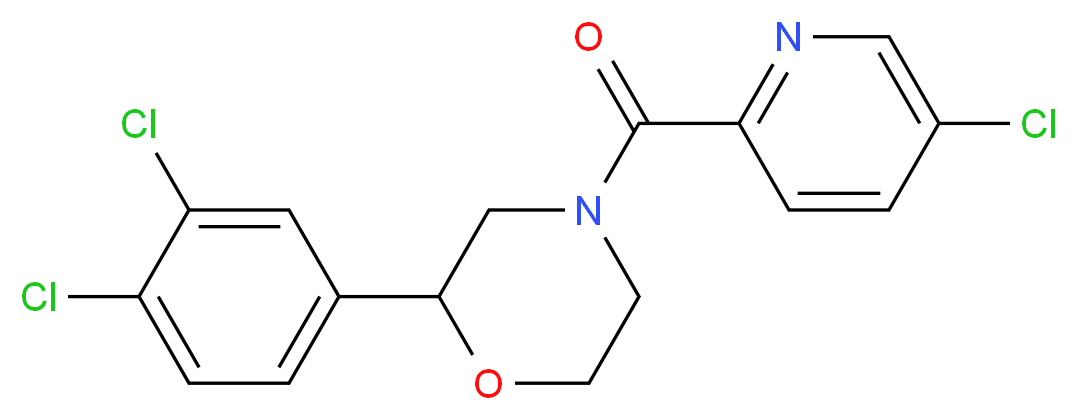 4-[(5-chloropyridin-2-yl)carbonyl]-2-(3,4-dichlorophenyl)morpholine_分子结构_CAS_)