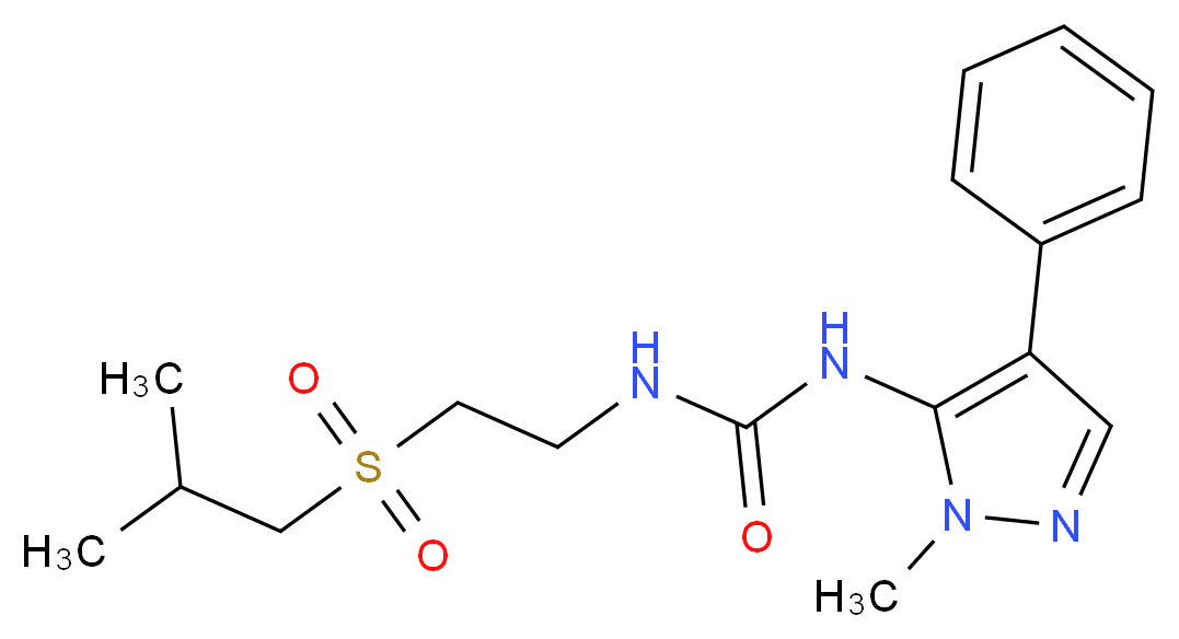 N-[2-(isobutylsulfonyl)ethyl]-N'-(1-methyl-4-phenyl-1H-pyrazol-5-yl)urea_分子结构_CAS_)