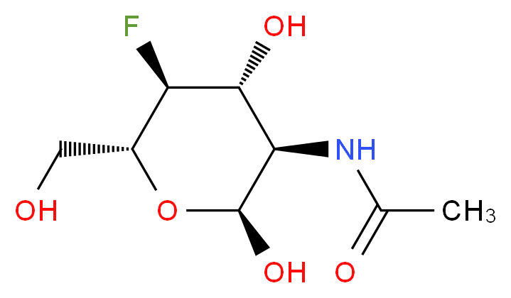 2-Acetamido-2,4-dideoxy-4-fluoro-α-D-glucopyranose_分子结构_CAS_129728-87-6)