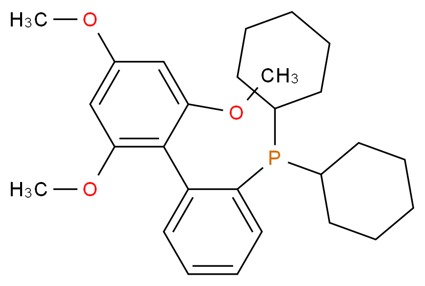 2′-二环己基膦-2,4,6-三甲氧基联苯_分子结构_CAS_1000171-05-0)