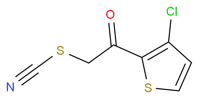 2-(3-Chlorothien-2-yl)-2-oxoethyl thiocyanate_分子结构_CAS_)
