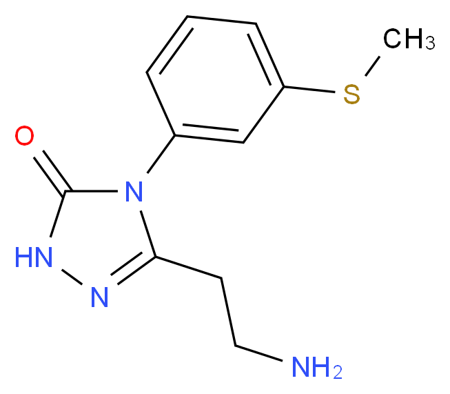 5-(2-aminoethyl)-4-[3-(methylthio)phenyl]-2,4-dihydro-3H-1,2,4-triazol-3-one_分子结构_CAS_)