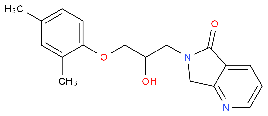 6-[3-(2,4-dimethylphenoxy)-2-hydroxypropyl]-6,7-dihydro-5H-pyrrolo[3,4-b]pyridin-5-one_分子结构_CAS_)
