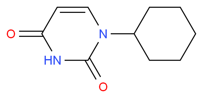 1-cyclohexyl-1,2,3,4-tetrahydropyrimidine-2,4-dione_分子结构_CAS_712-43-6