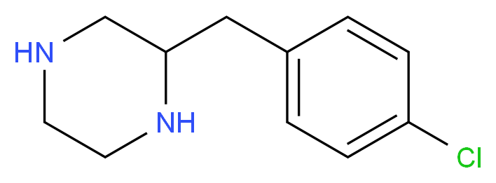 2-(4-CHLORO-BENZYL)-PIPERAZINE_分子结构_CAS_910444-99-4)