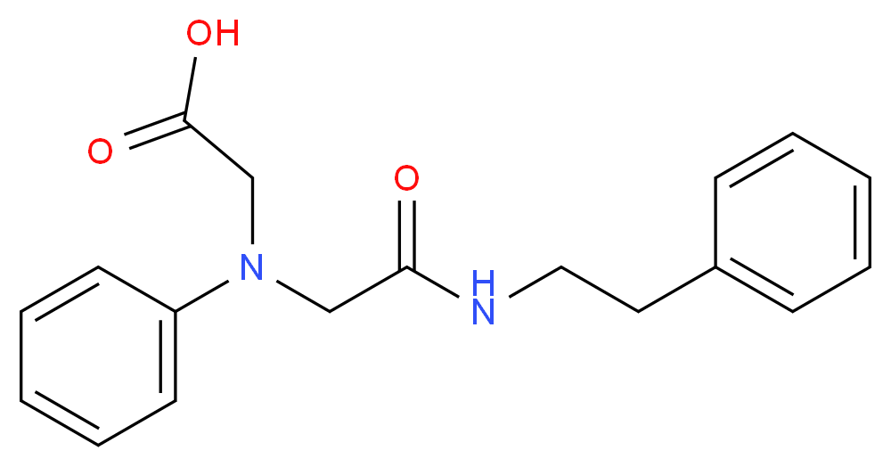 [{2-Oxo-2-[(2-phenylethyl)amino]ethyl}(phenyl)-amino]acetic acid_分子结构_CAS_)