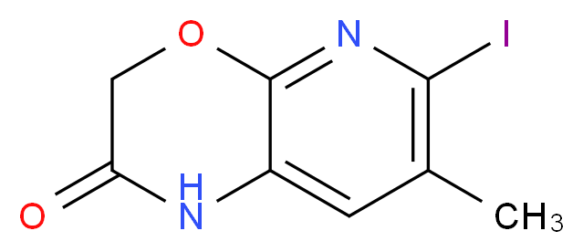 6-Iodo-7-methyl-1H-pyrido[2,3-b][1,4]oxazin-2(3H)-one_分子结构_CAS_)