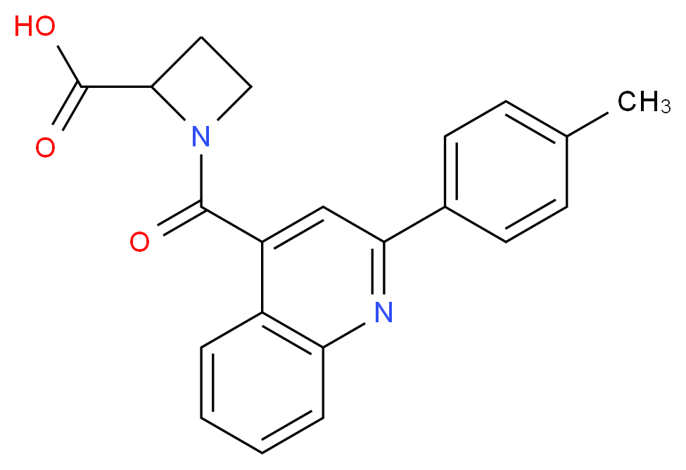 1-{[2-(4-methylphenyl)-4-quinolinyl]carbonyl}-2-azetidinecarboxylic acid_分子结构_CAS_)