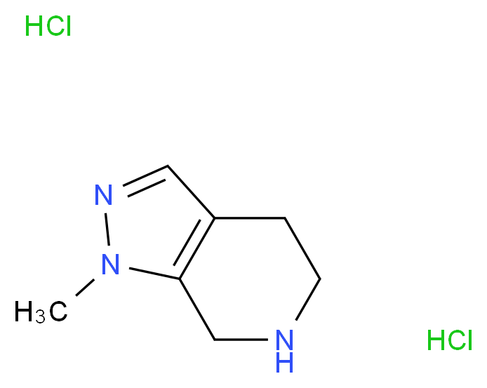 1-methyl-1H,4H,5H,6H,7H-pyrazolo[3,4-c]pyridine dihydrochloride_分子结构_CAS_1228878-69-0