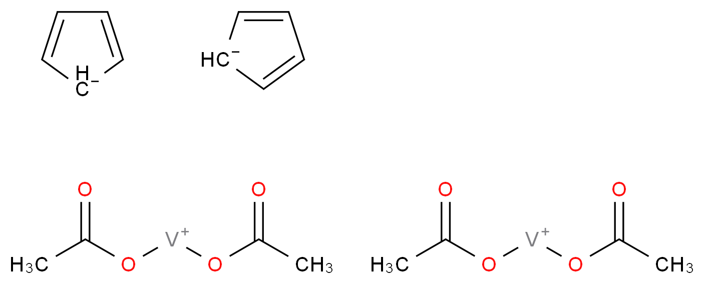 四(乙酸根)二(环戊基)二钒(III)_分子结构_CAS_11077-92-2)