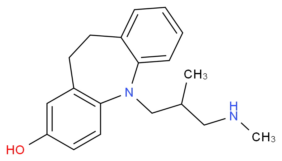 2-Hydroxy-N-desmethyl Trimipramine_分子结构_CAS_2064-14-4)