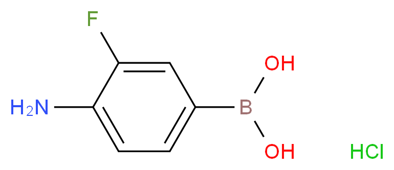 4-氨基-3-氟苯硼酸 盐酸盐_分子结构_CAS_1256355-32-4)