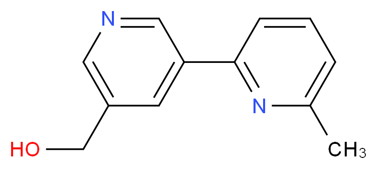 [5-(6-methylpyridin-2-yl)pyridin-3-yl]methanol_分子结构_CAS_1346686-84-7