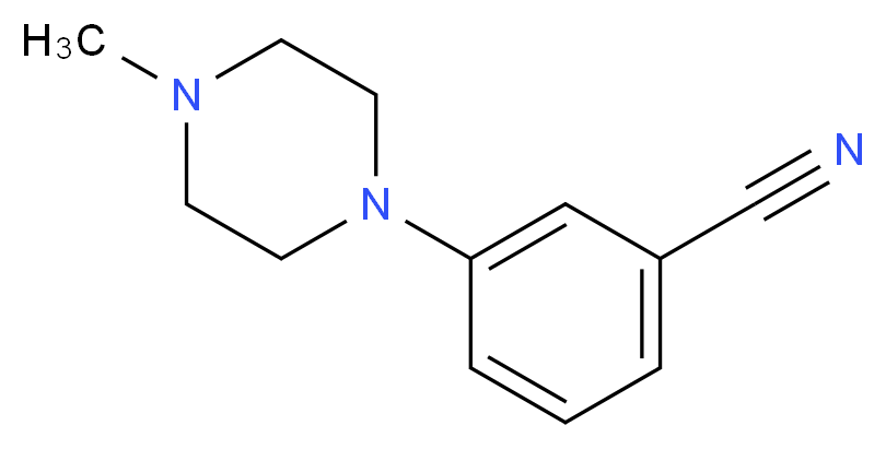 3-(4-methylpiperazin-1-yl)benzonitrile_分子结构_CAS_204078-35-3
