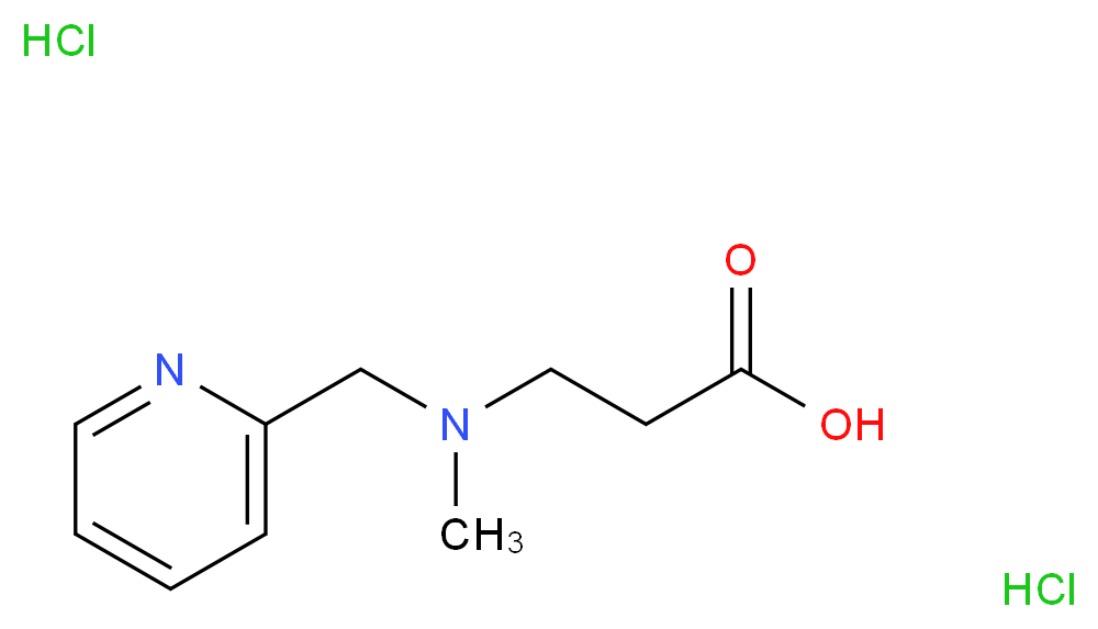 3-(Methyl-pyridin-2-ylmethyl-amino)-propionic acid dihydrochloride_分子结构_CAS_)