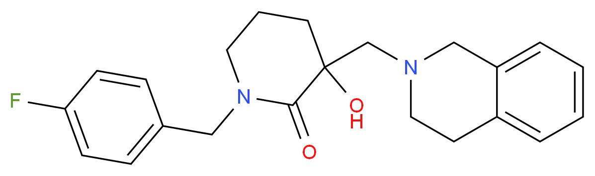 3-(3,4-dihydro-2(1H)-isoquinolinylmethyl)-1-(4-fluorobenzyl)-3-hydroxy-2-piperidinone_分子结构_CAS_)