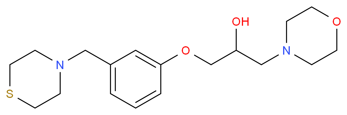 1-(4-morpholinyl)-3-[3-(4-thiomorpholinylmethyl)phenoxy]-2-propanol_分子结构_CAS_)