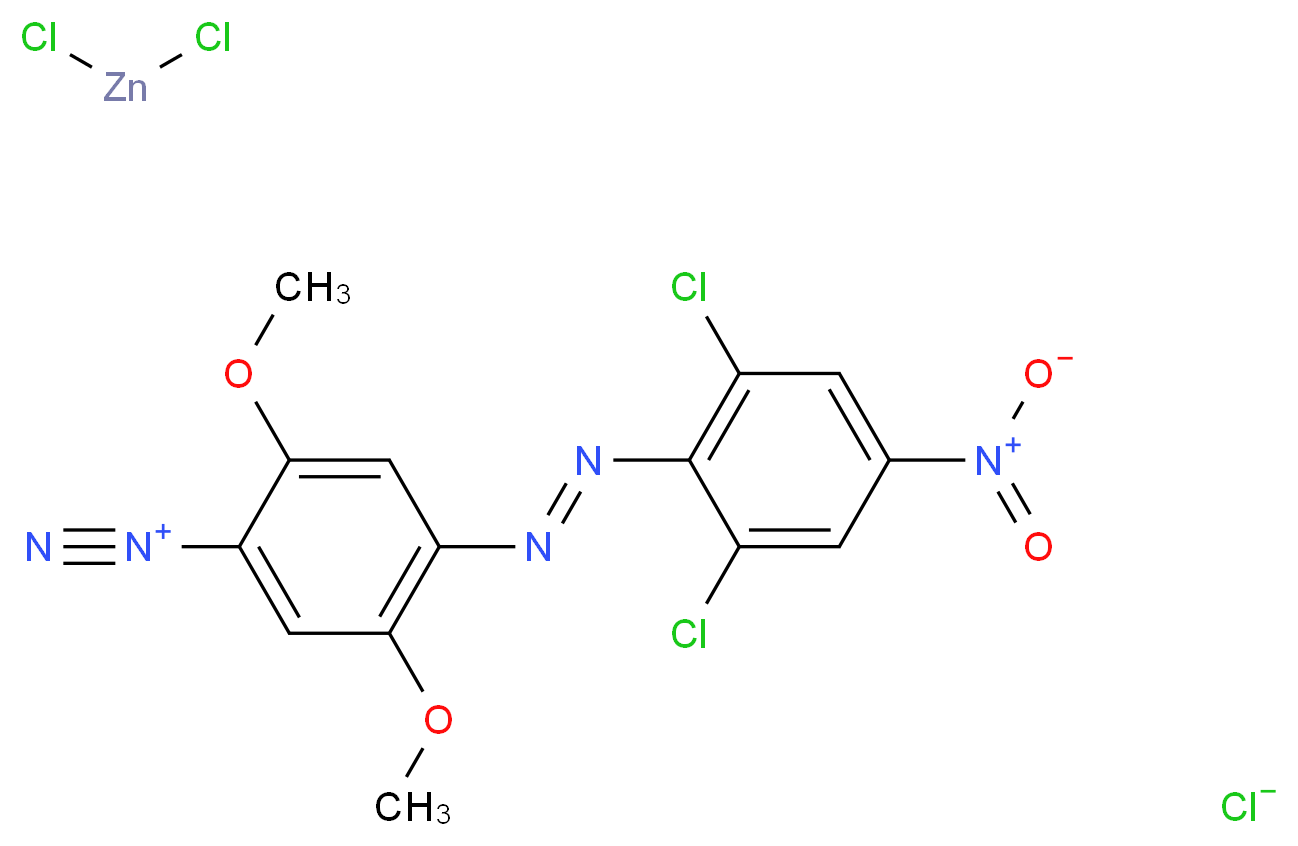 4-[(E)-2-(2,6-dichloro-4-nitrophenyl)diazen-1-yl]-2,5-dimethoxybenzene-1-diazonium dichlorozinc chloride_分子结构_CAS_6709-58-6