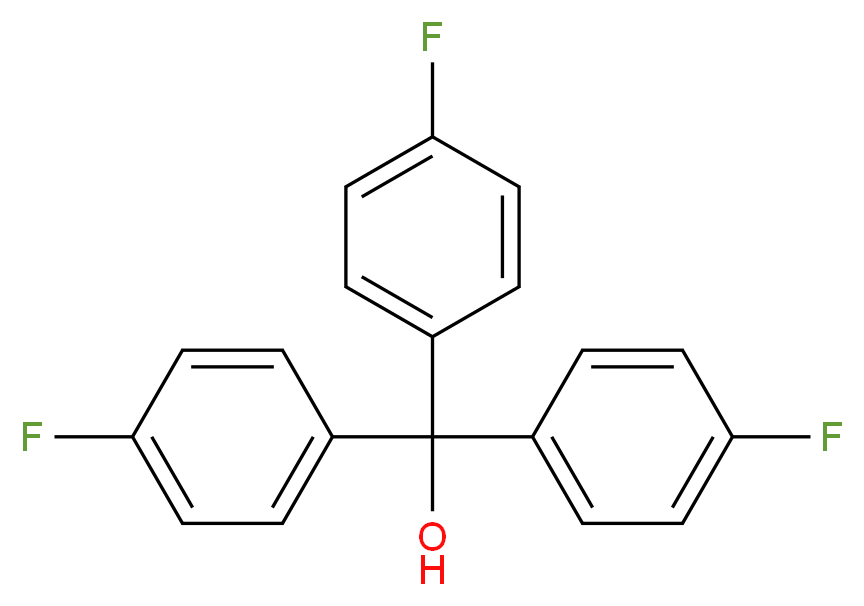 tris(4-fluorophenyl)methanol_分子结构_CAS_379-57-7