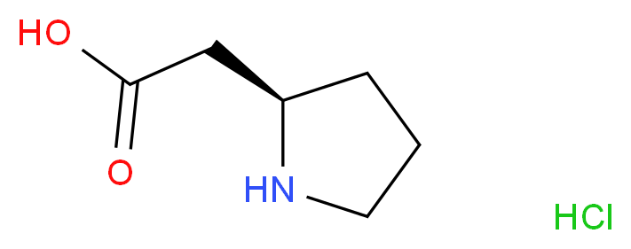 (R)-2-(Pyrrolidin-2-yl)acetic acid hydrochloride_分子结构_CAS_439918-59-9)