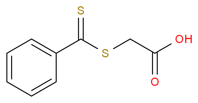 [(Phenylcarbonothioyl)thio]acetic acid_分子结构_CAS_)