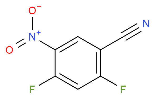 2,4-Difluoro-5-nitrobenzonitrile_分子结构_CAS_67152-20-9)