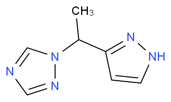 1-[1-(1H-Pyrazol-3-yl)ethyl]-1H-1,2,4-triazole_分子结构_CAS_)