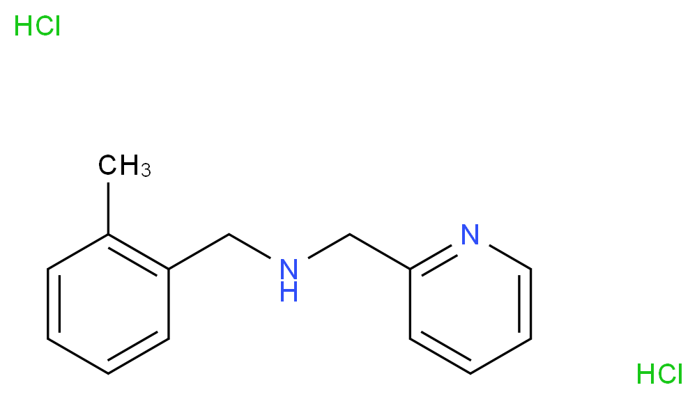 [(2-methylphenyl)methyl](pyridin-2-ylmethyl)amine dihydrochloride_分子结构_CAS_)