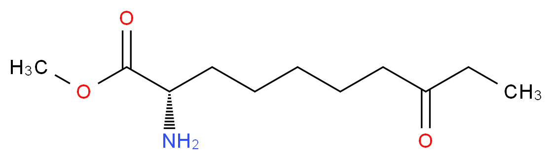 methyl (2S)-2-amino-8-oxodecanoate_分子结构_CAS_635680-16-9