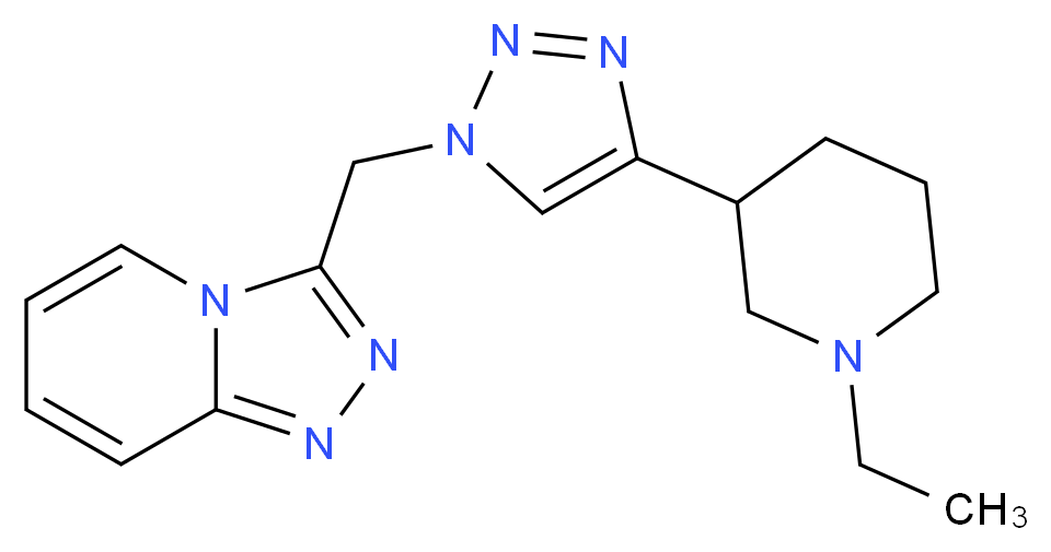 3-{[4-(1-ethylpiperidin-3-yl)-1H-1,2,3-triazol-1-yl]methyl}[1,2,4]triazolo[4,3-a]pyridine_分子结构_CAS_)