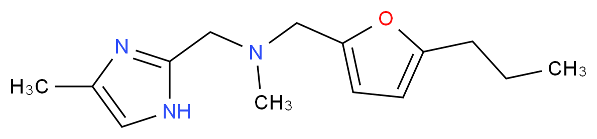 N-methyl-1-(4-methyl-1H-imidazol-2-yl)-N-[(5-propyl-2-furyl)methyl]methanamine_分子结构_CAS_)