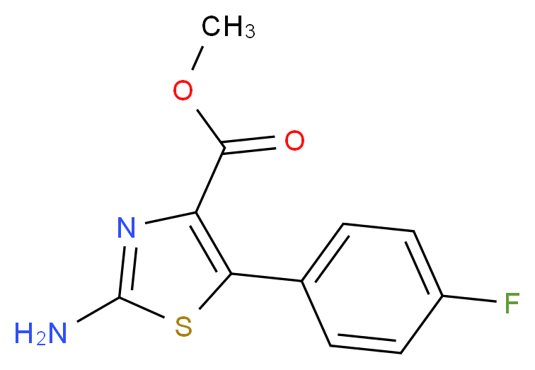 Methyl 2-amino-5-(4-fluorophenyl)-1,3-thiazole-4-carboxylate_分子结构_CAS_)