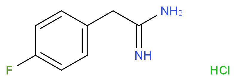 2-(4-fluorophenyl)ethanimidamide hydrochloride_分子结构_CAS_6437-40-7)