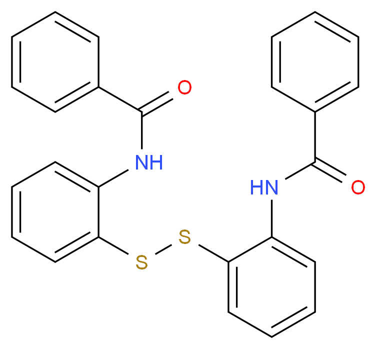 N-{2-[(2-benzamidophenyl)disulfanyl]phenyl}benzamide_分子结构_CAS_135-57-9