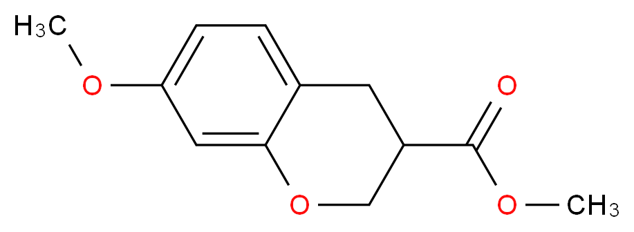 7-METHOXY-CHROMAN-3-CARBOXYLIC ACID METHYL ESTER_分子结构_CAS_885271-74-9)