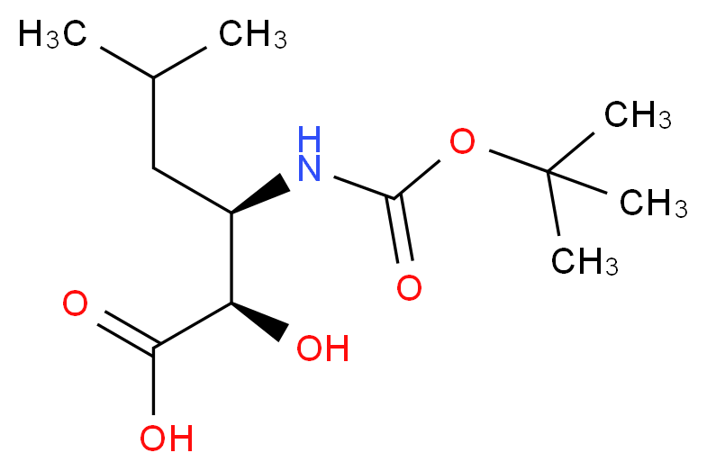 Boc-(2S,3R)-3-amino-2-hydroxy-5-methylhexanoic acid_分子结构_CAS_73397-25-8)