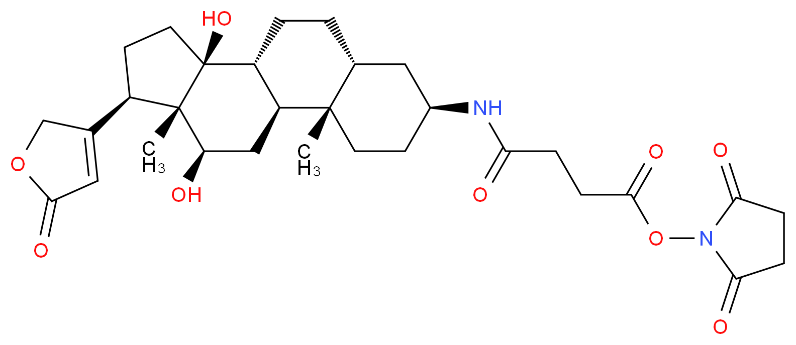 3β-Amino-3-deoxydigitoxigenin Hemisuccinate N-Succinimidyl Ester_分子结构_CAS_216299-46-6)