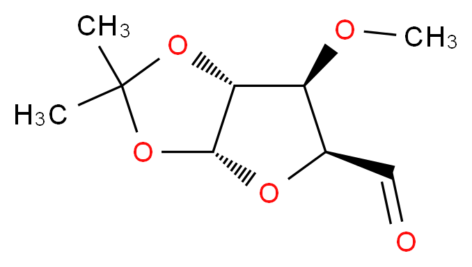 (3aR,5S,6S,6aR)-6-methoxy-2,2-dimethyl-tetrahydro-2H-furo[2,3-d][1,3]dioxole-5-carbaldehyde_分子结构_CAS_43138-66-5