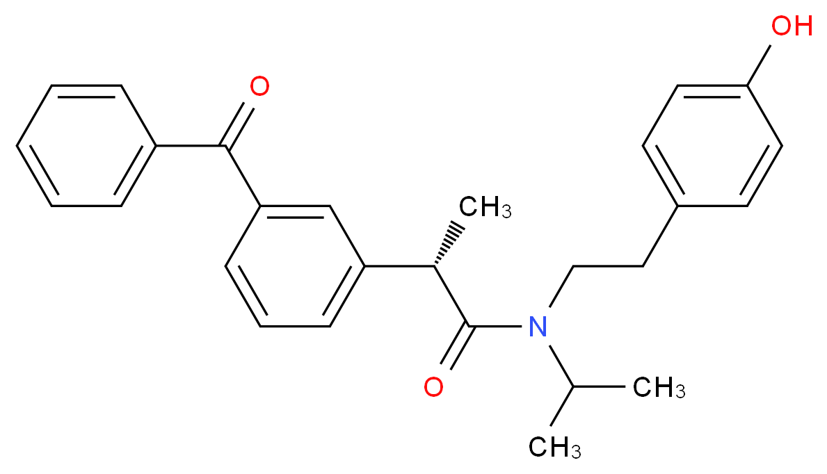 (S)-2-(3-Benzoylphenyl)-N-(4-hydroxyphenethyl)-N-isopropylpropanamide_分子结构_CAS_1173289-66-1)