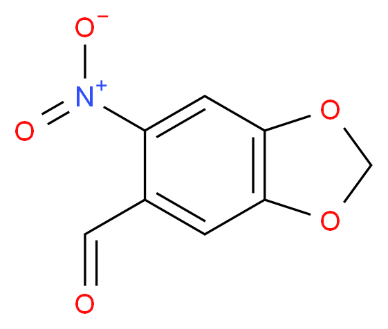 6-nitrobenzo[d][1,3]dioxole-5-carbaldehyde_分子结构_CAS_)