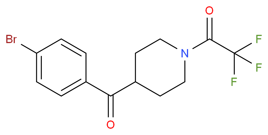 2,2,2-Trifluoro-1-(4-(4-bromobenzoyl)-piperidin-1-yl)ethanone_分子结构_CAS_203186-01-0)